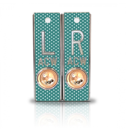 Aluminum Position Indicator X Ray Markers- Teal Dots Pattern Graphic Pattern
